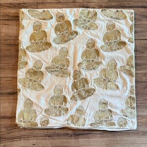 USED Z Gallerie Gold and Cream Accent Pillow